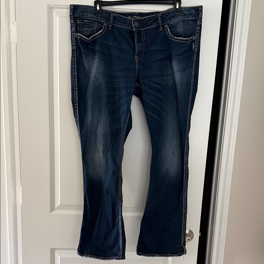 Silver McKenzie Dark Blue Boot Cut Jeans